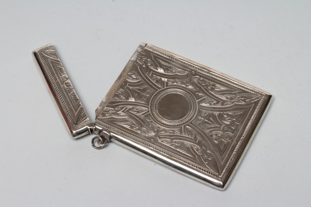 A VICTORIAN SILVER VISITING CARD CASE Image
