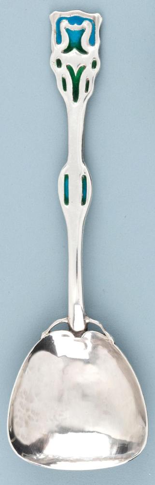 AN EDWARDIAN SILVER ARTS AND CRAFTS SPOON similar to the previous lot Image