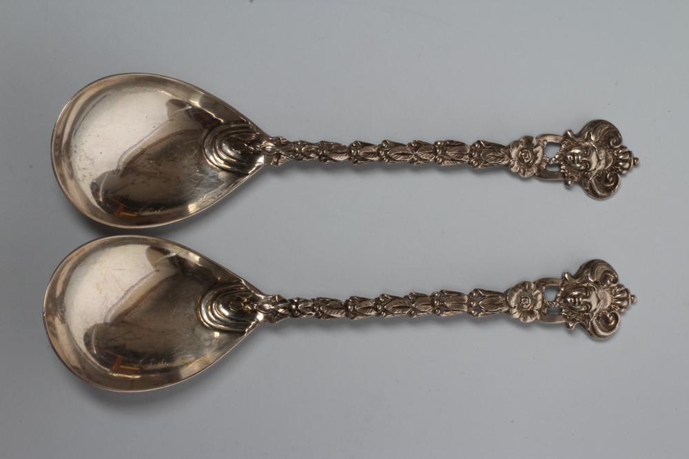 A PAIR OF LATE VICTORIAN SILVER PRESENTATION SPOONS Image