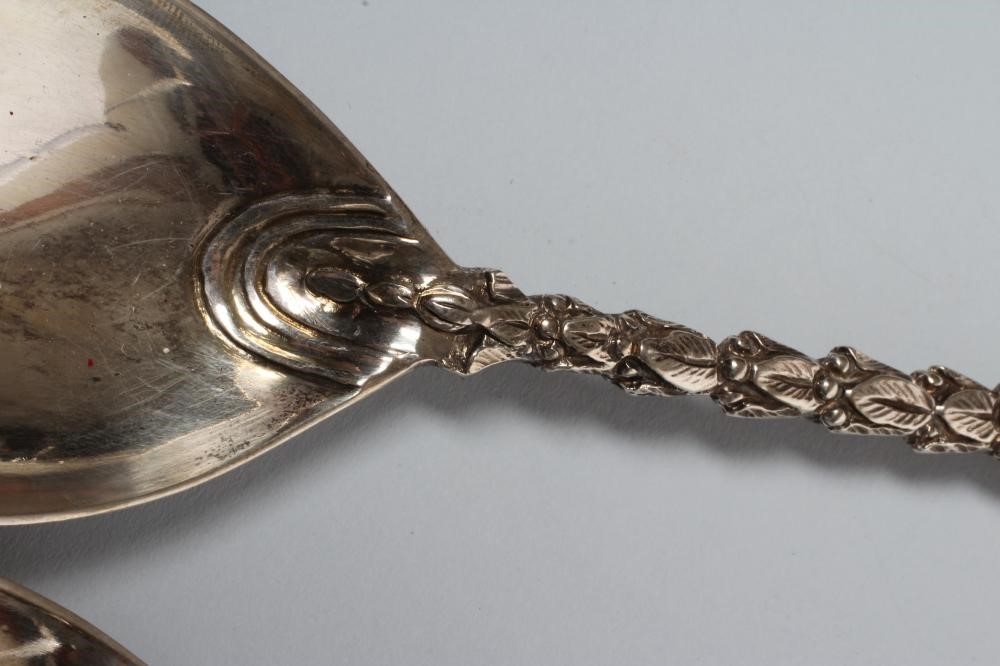 A PAIR OF LATE VICTORIAN SILVER PRESENTATION SPOONS Image
