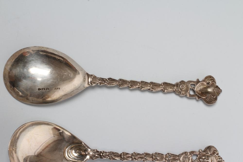 A PAIR OF LATE VICTORIAN SILVER PRESENTATION SPOONS Image