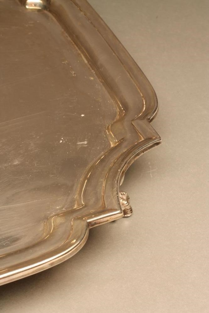 A SQUARE SILVER SALVER Image