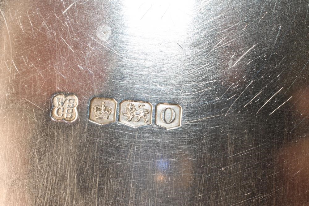 A SILVER TWO HANDLED TRAY Image