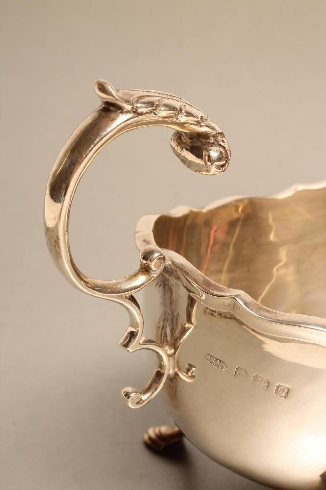 A SILVER SAUCE BOAT Image