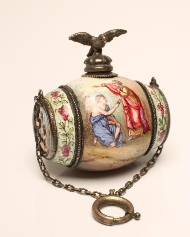 A RUSSIAN CLOISONNE ENAMEL SMALL KOVSH Image