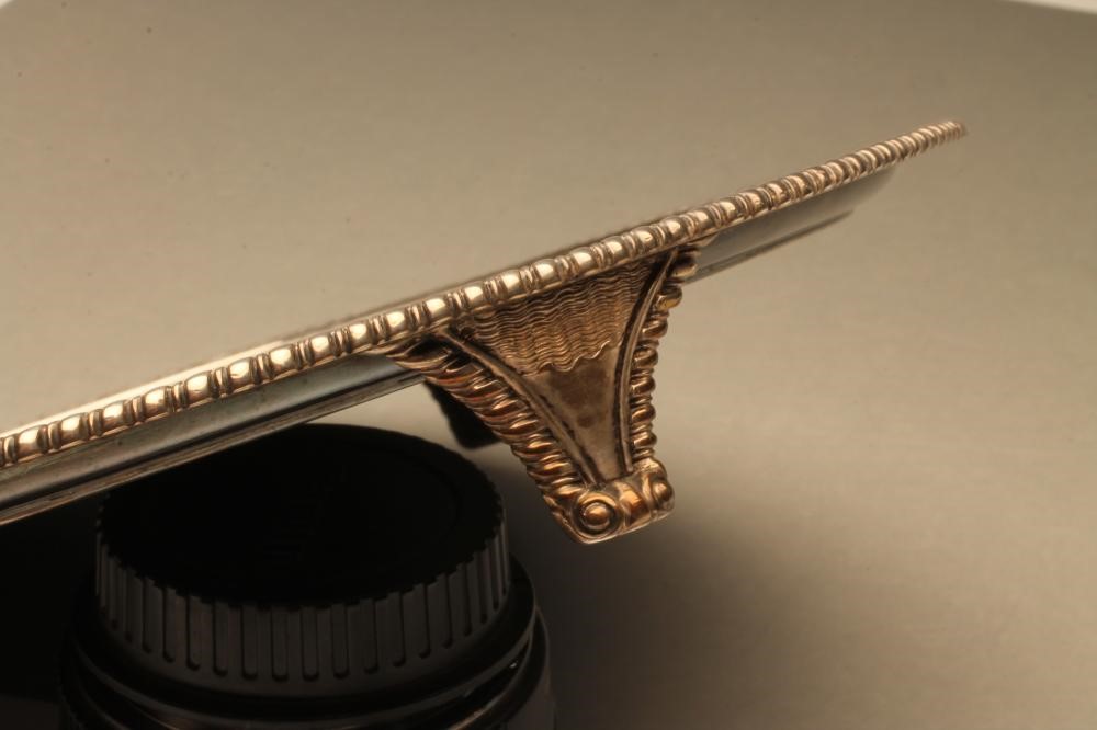 A LATE GEORGE III SILVER SALVER Image