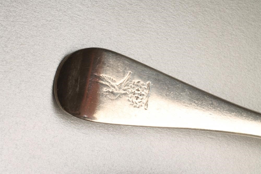 A SET OF SIX GEORGE IV SILVER TABLESPOONS Image