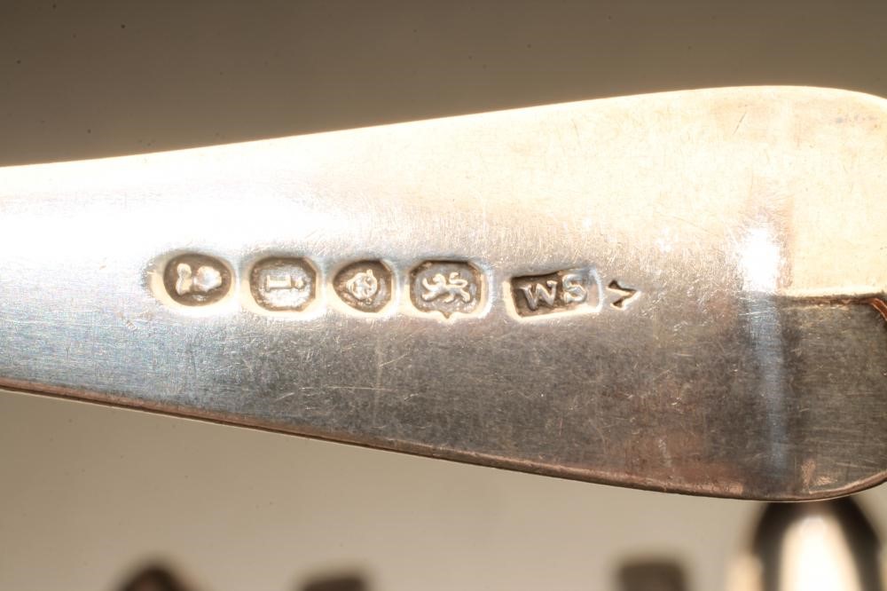 A SET OF SIX GEORGE IV SILVER TABLESPOONS Image