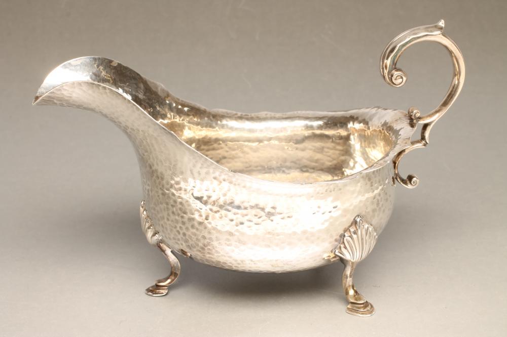 AN ARTS AND CRAFTS SILVER SAUCE BOAT Image