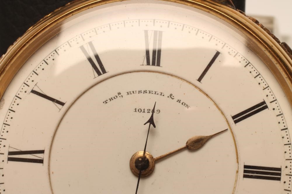 A LATE VICTORIAN 18CT GOLD TOP WIND POCKET WATCH Image