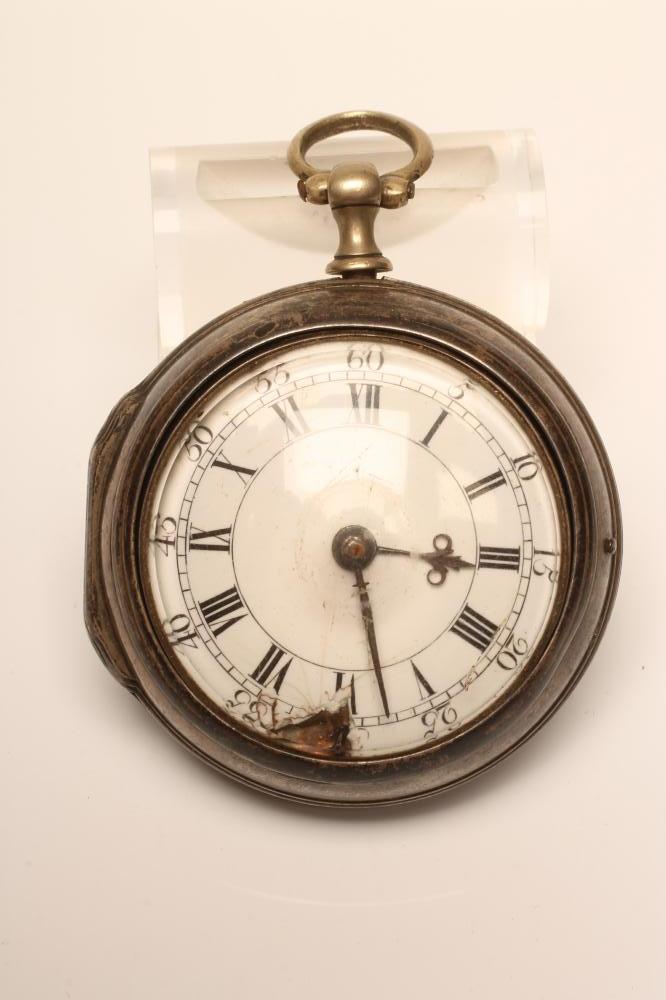 A GEORGE III SILVER PAIR CASED POCKET WATCH Image