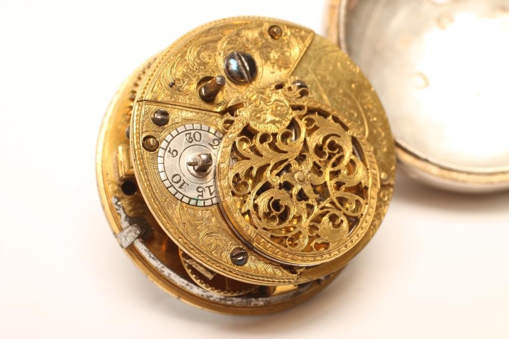 A GEORGE III SILVER PAIR CASED POCKET WATCH Image