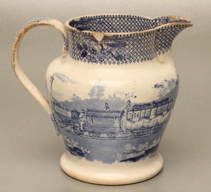 OF RAILWAY AND ROYAL INTEREST - a pearlware jug Image