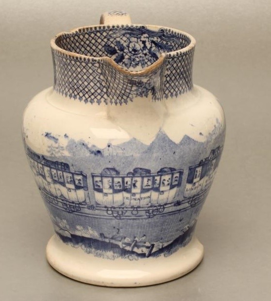 OF RAILWAY AND ROYAL INTEREST - a pearlware jug Image