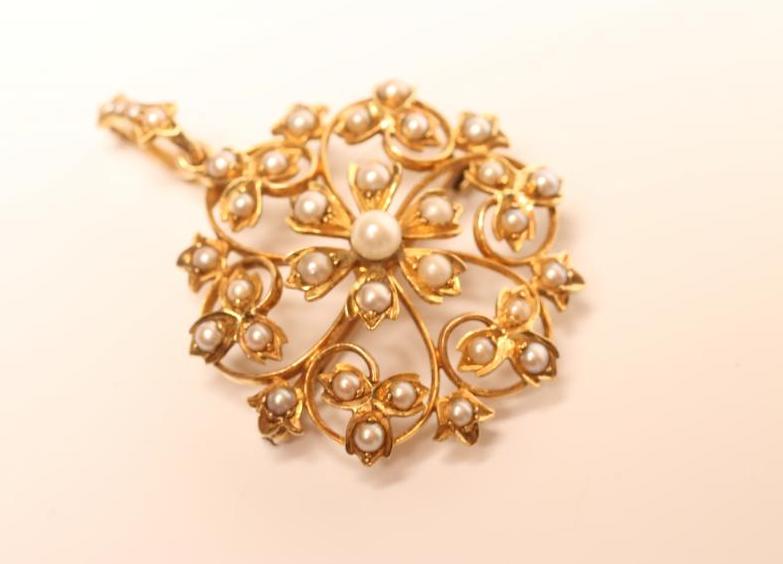 A LATE VICTORIAN SNOWFLAKE PENDANT/BROOCH Image