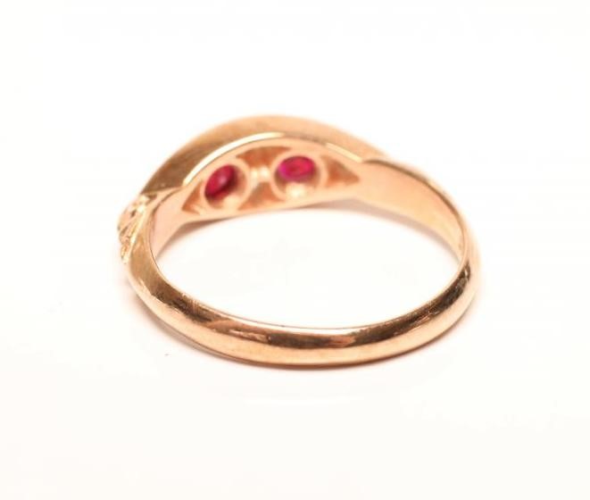 A VICTORIAN STYLE RUBY AND DIAMOND RING Image