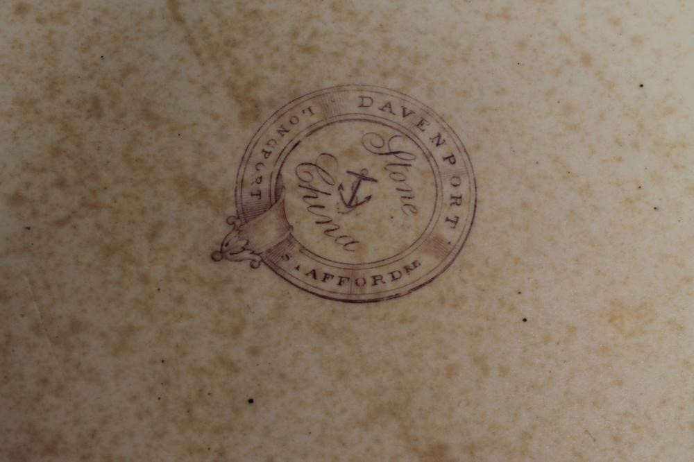AN EARLY VICTORIAN DAVENPORT STONE CHINA MEAT PLATE of shaped oblong form Image