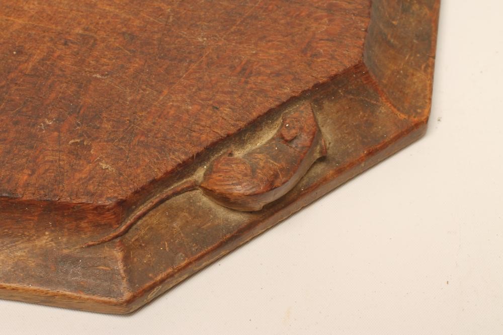 AN OAK BREAD BOARD by Robert Thompson of canted oblong form Image