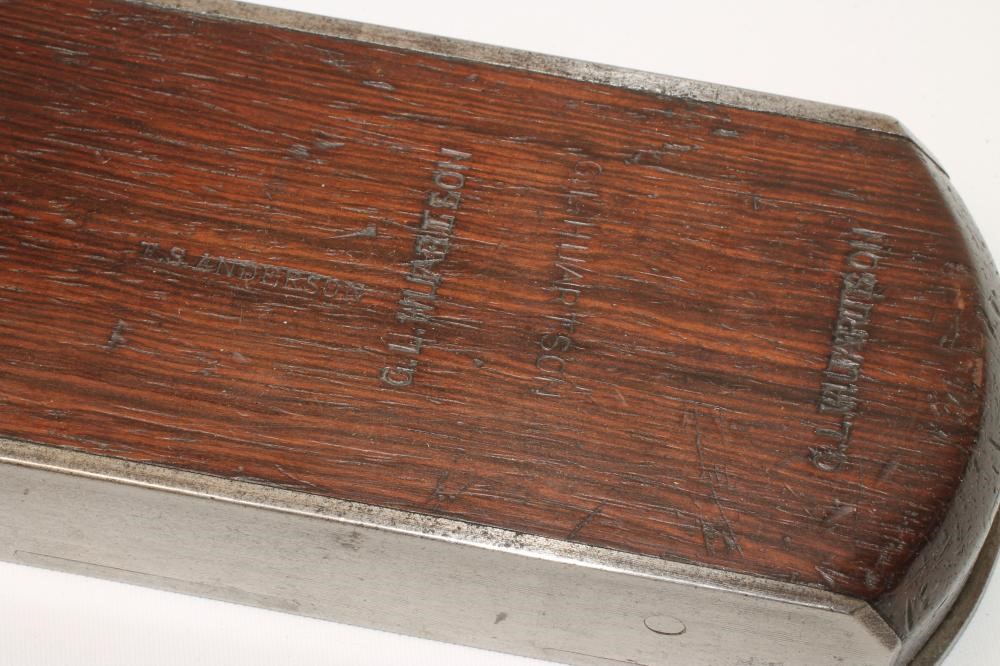 AN IRON AND MAHOGANY JOINTING PLANE Image