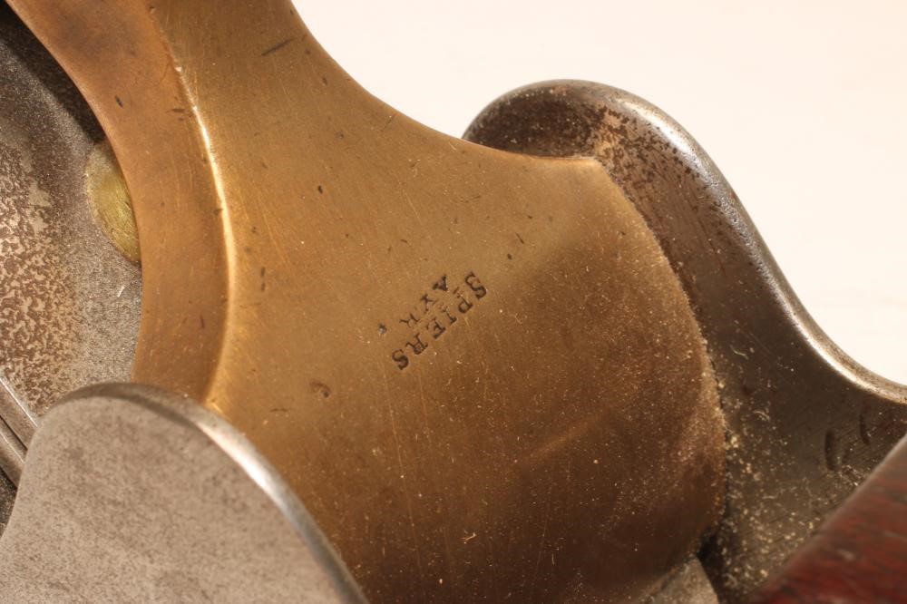 A STEWART SPIERS IRON AND ROSEWOOD CLASSIC SMOOTHING PLANE with brass clamp Image