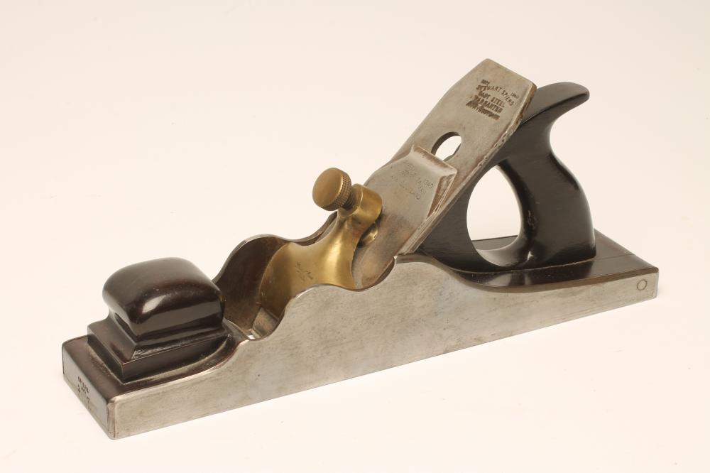 A STEWART SPIERS IRON JOINTING PLANE with rosewood handle and infill Image