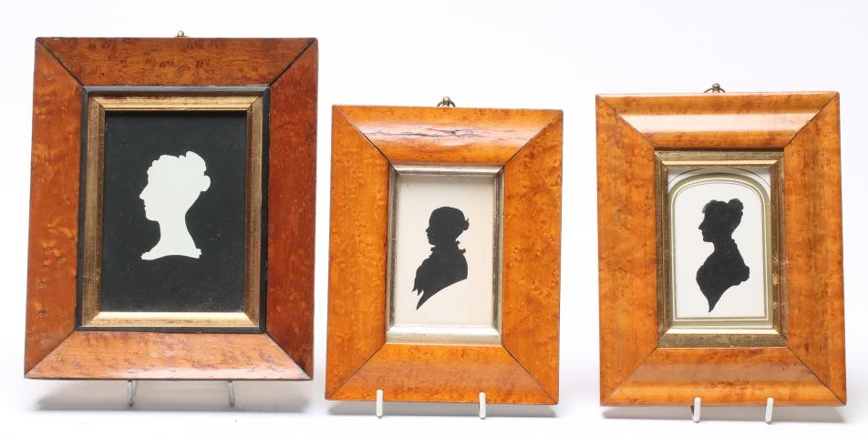 A VICTORIAN SILHOUETTE BUST PORTRAIT OF A LADY Image