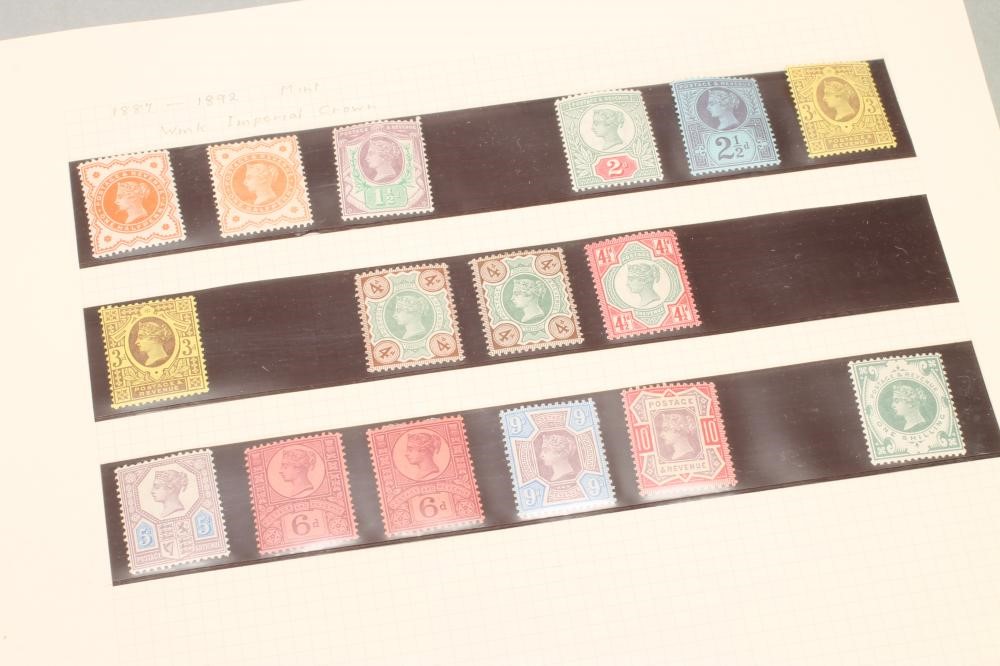 A COLLECTION OF BRITISH STAMPS including three 1847-1854 embossed stamps (all cancelled) Image