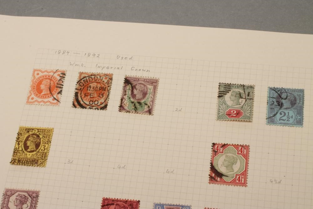 A COLLECTION OF BRITISH STAMPS including three 1847-1854 embossed stamps (all cancelled) Image