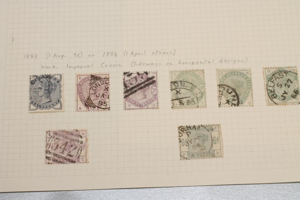 A COLLECTION OF BRITISH STAMPS including three 1847-1854 embossed stamps (all cancelled) Image