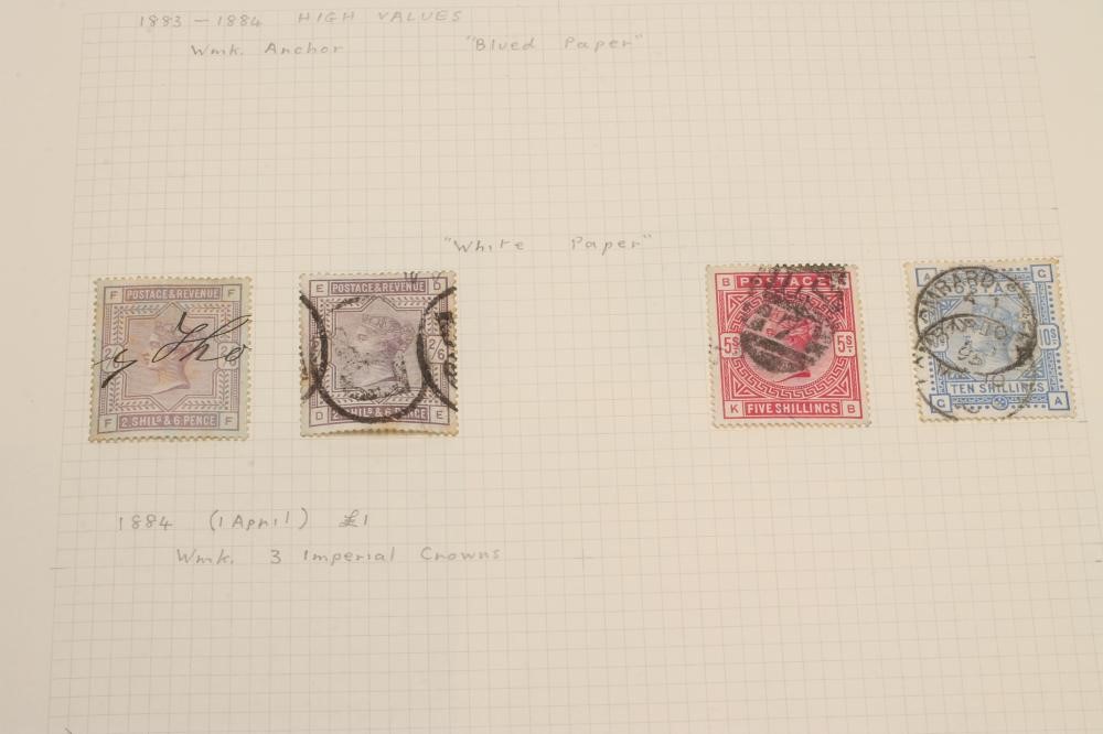 A COLLECTION OF BRITISH STAMPS including three 1847-1854 embossed stamps (all cancelled) Image