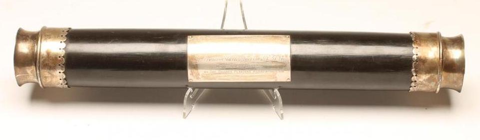 A PRINTED SANSKRIT(?) PAPER SCROLL from the "Members of the Dooars Planters Association" Image