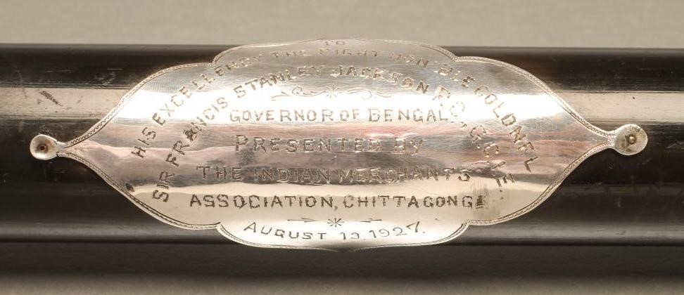 A PRINTED VELLUM "WELCOMING" SCROLL from the "Members of the Indian Merchants Association" Image