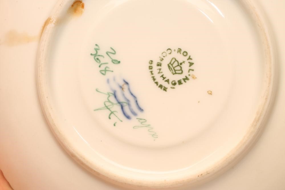 A ROYAL COPENHAGEN PORCELAIN FLORA DANICA COFFEE CUP AND SAUCER Image