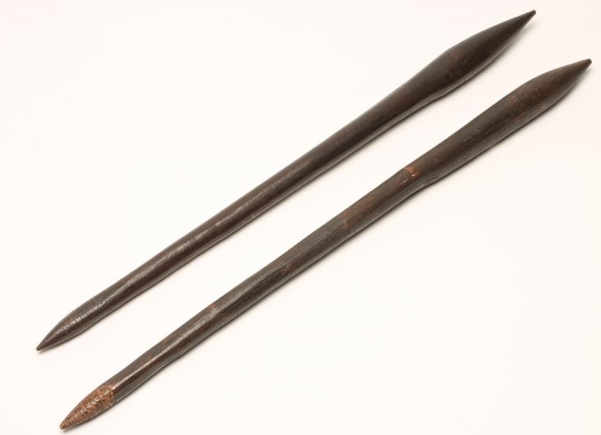TWO ABORIGINAL NULLA OR WADDY CLUBS Image