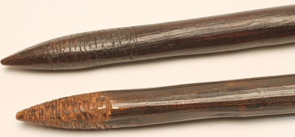 TWO ABORIGINAL NULLA OR WADDY CLUBS Image