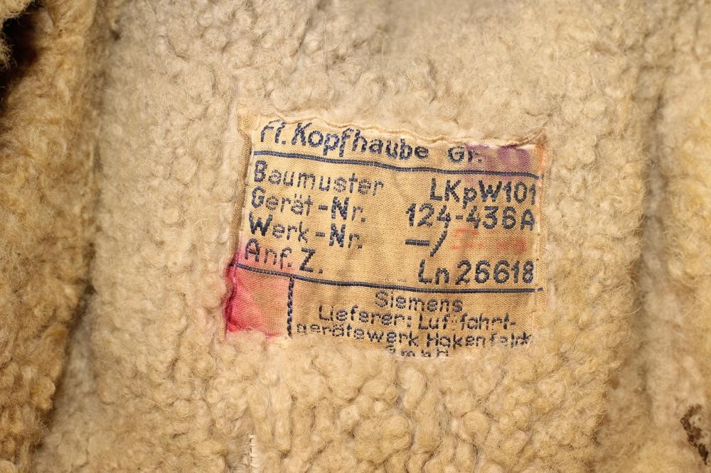 A GERMAN LEATHER FLYING HELMET Image