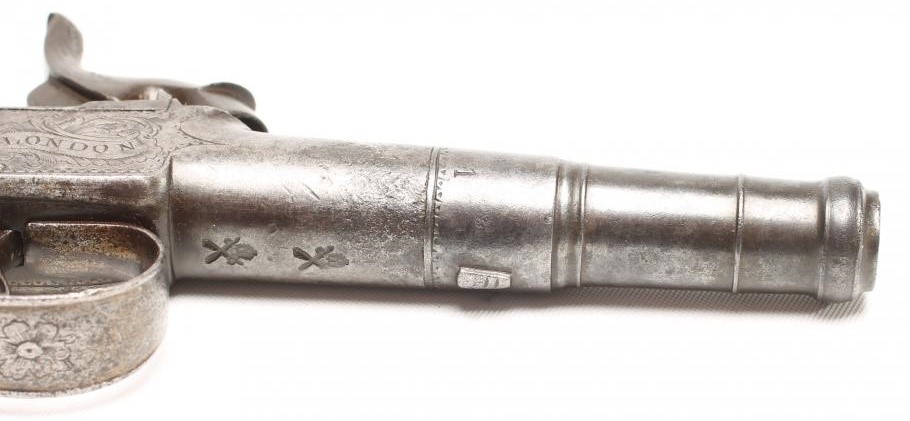 A PERCUSSION POCKET PISTOL by Hall of London Image