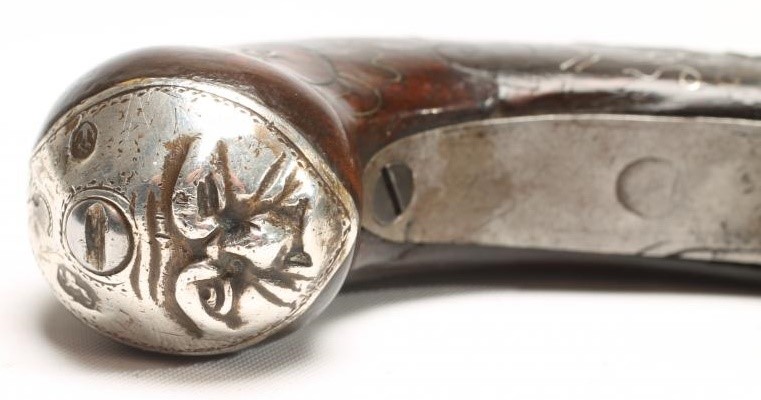 A PERCUSSION POCKET PISTOL by Hall of London Image