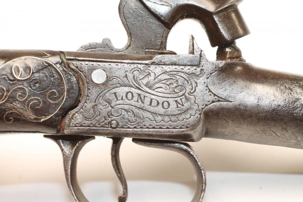 A PERCUSSION POCKET PISTOL by Hall of London Image
