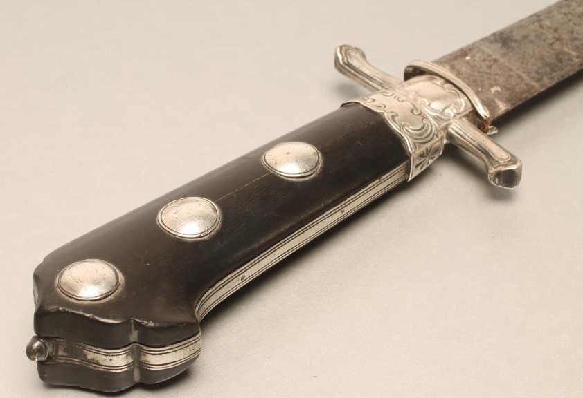 A FRENCH SILVER HILTED HUNTING SWORD Image