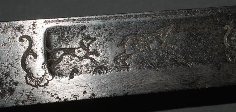 A FRENCH SILVER HILTED HUNTING SWORD Image