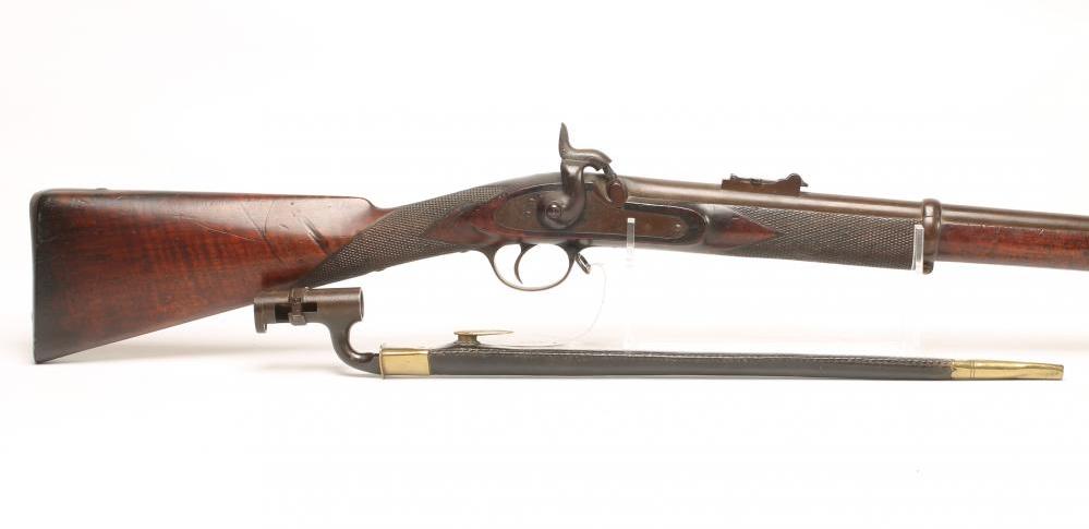 A THREE BAND ENFIELD TYPE PERCUSSION RIFLE Image