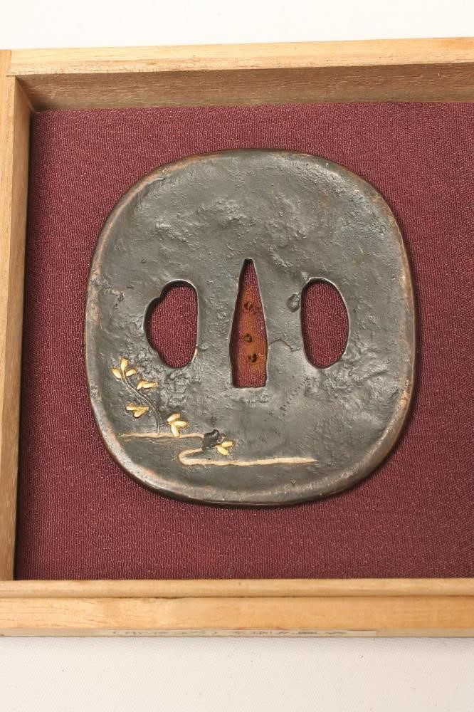 A JAPANESE BRONZE TSUBA Image