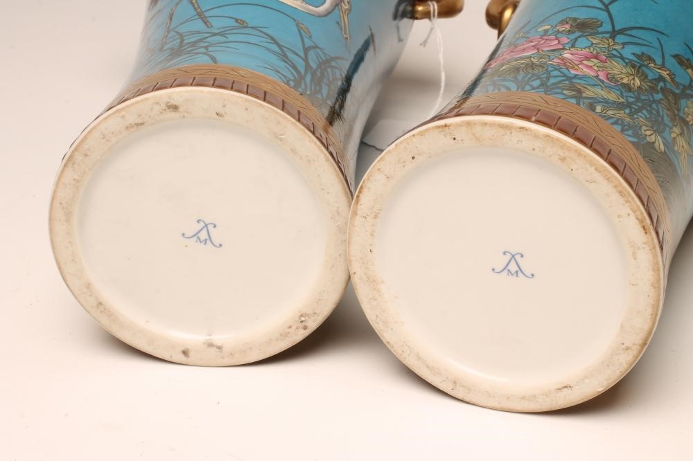A PAIR OF FRENCH PORCELAIN AESTHETIC VASES Image