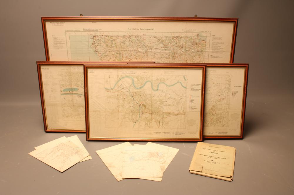 ELEVEN GERMAN SECOND WORLD WAR MAPS OF ENGLAND Image