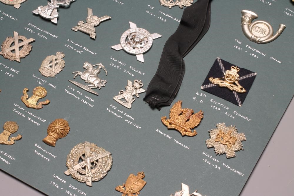 A COMPLETE COLLECTION OF SCOTTISH ARMY CAP BADGES Image