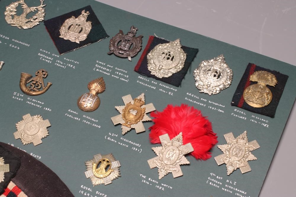 A COMPLETE COLLECTION OF SCOTTISH ARMY CAP BADGES Image