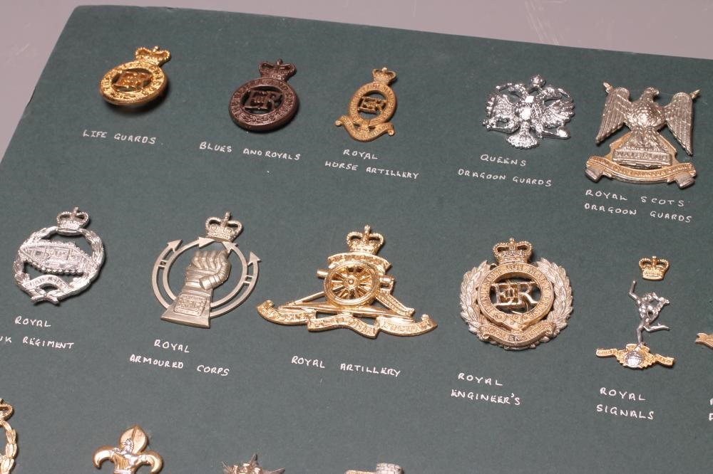 A Complete Collection Of British Army Cap Badges | Hartleys Auctioneers ...