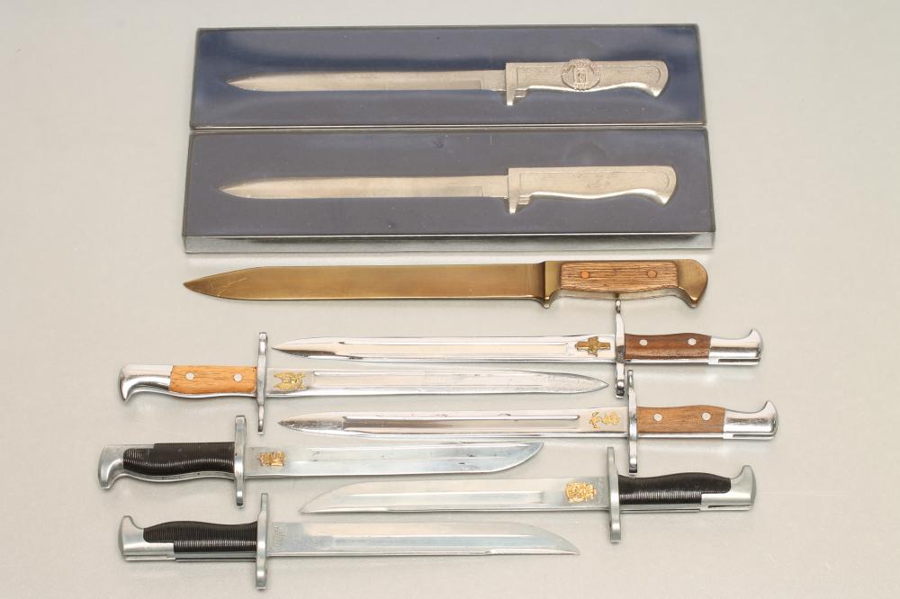 NINE SCANDINAVIAN MINIATURE BAYONETS Image