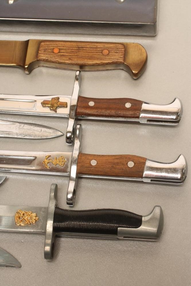 NINE SCANDINAVIAN MINIATURE BAYONETS Image